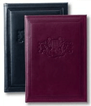 Junior Leather Embossed Binder Folders